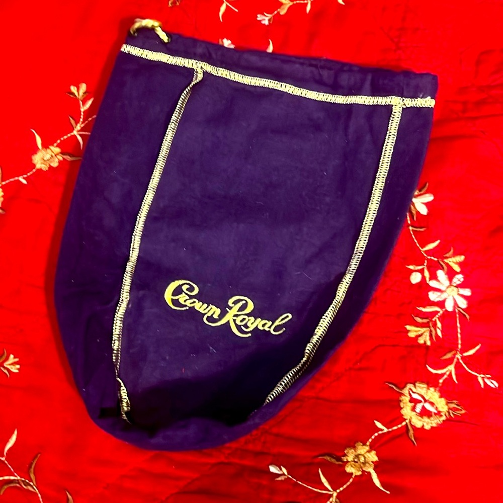 🔥VINTAGE CROWN ROYAL MINI DRAWSTRING POUCH "MONEY POUCH" VTG